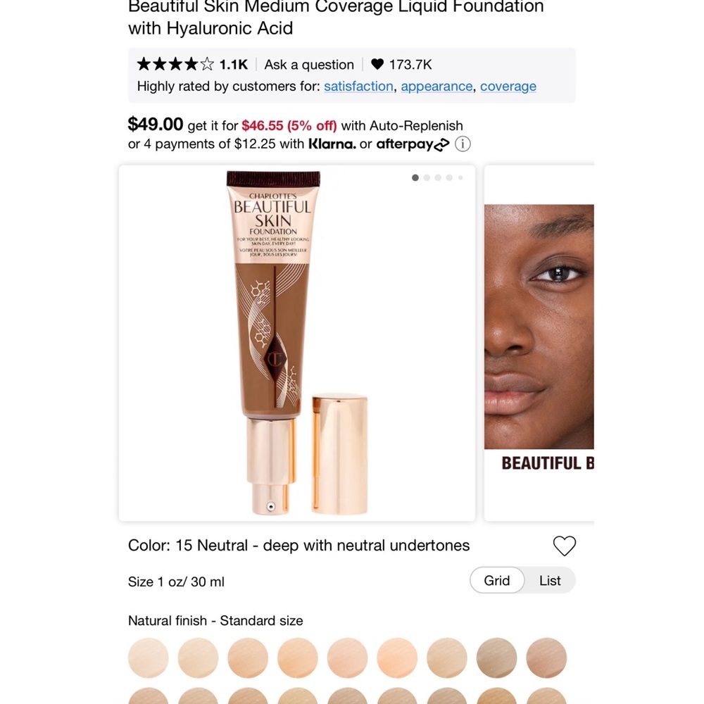 Charlottes beautiful skin foundation🌹💕❤️🍫